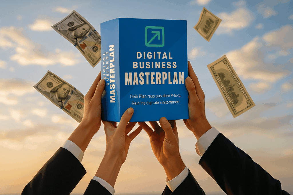 Infos zu „Digital Business Masterplan“
Wenn du schon mal versucht hast, ein digitales Produkt zu erstellen oder zu verkaufen, dann weißt du, wie schnell sich Euphorie in Ernüchterung verwandeln kann. Du hast vielleicht Stunden in eine Idee gesteckt, dir Videos angeschaut, Tools ausprobiert, Landingpages gebaut – aber unterm Strich kam wenig dabei raus.

Vielleicht lag es an der Technik. Vielleicht an den Inhalten. Oder am Marketing. Vielleicht hast du aber auch einfach den Wald vor lauter Bäumen nicht mehr gesehen.